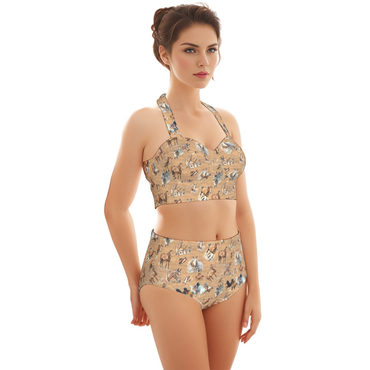 Women’s Bikini Halter Swimsuit, Two Piece Set