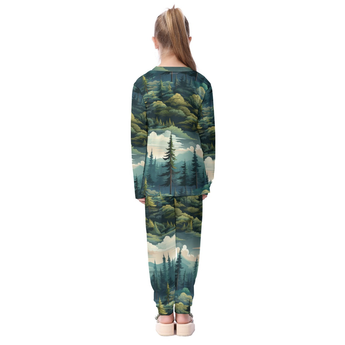 Sasquatch in the Woods,  Kid's Long Pajamas Set