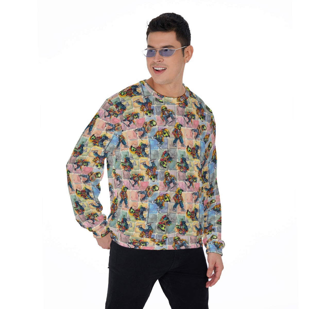6 Alien Designs, Men’s Polyester Thickened Sweater