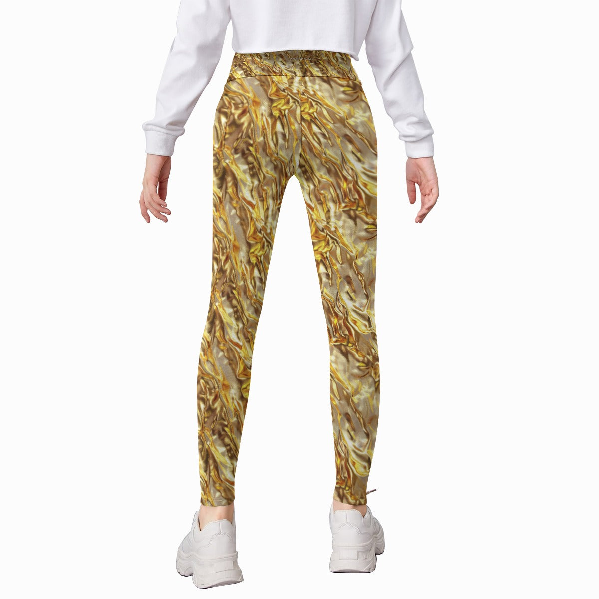 GOLD, All-Over Print Kid's Leggings