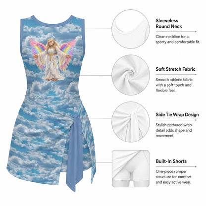 Girls Sports Romper Bigfoot Angel