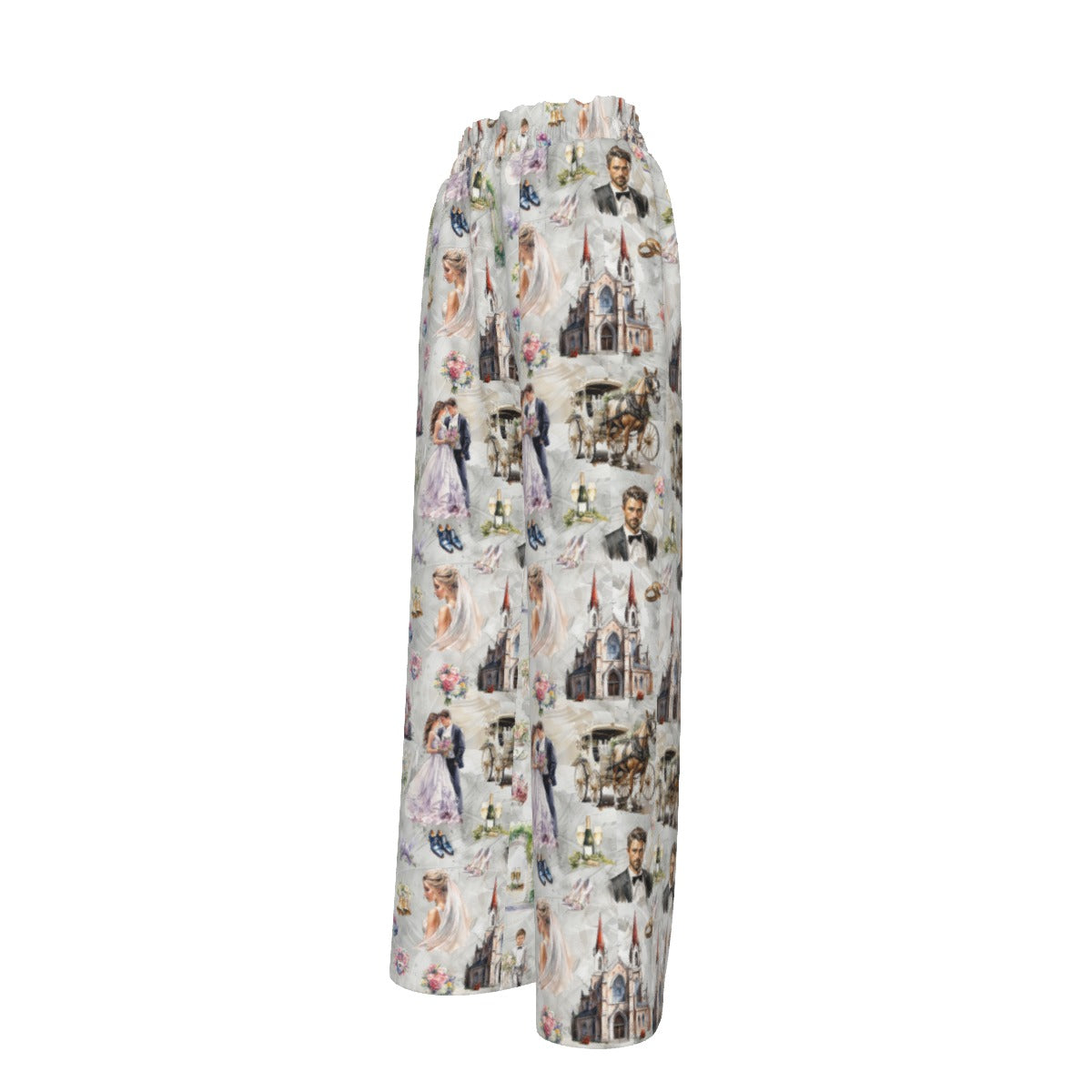 20 Misc Designs, Women’s Faux Silk Wide-Leg Pants