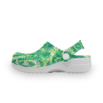 19 Tie Dye Designs, Children’s Holed, Mule, Clogs, EVA, Gator Shoes