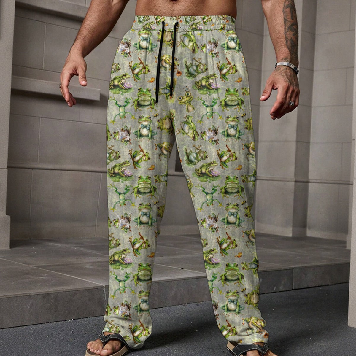 10 Animal Designs, Men’s Loose Casual Pants W/ Pocket
