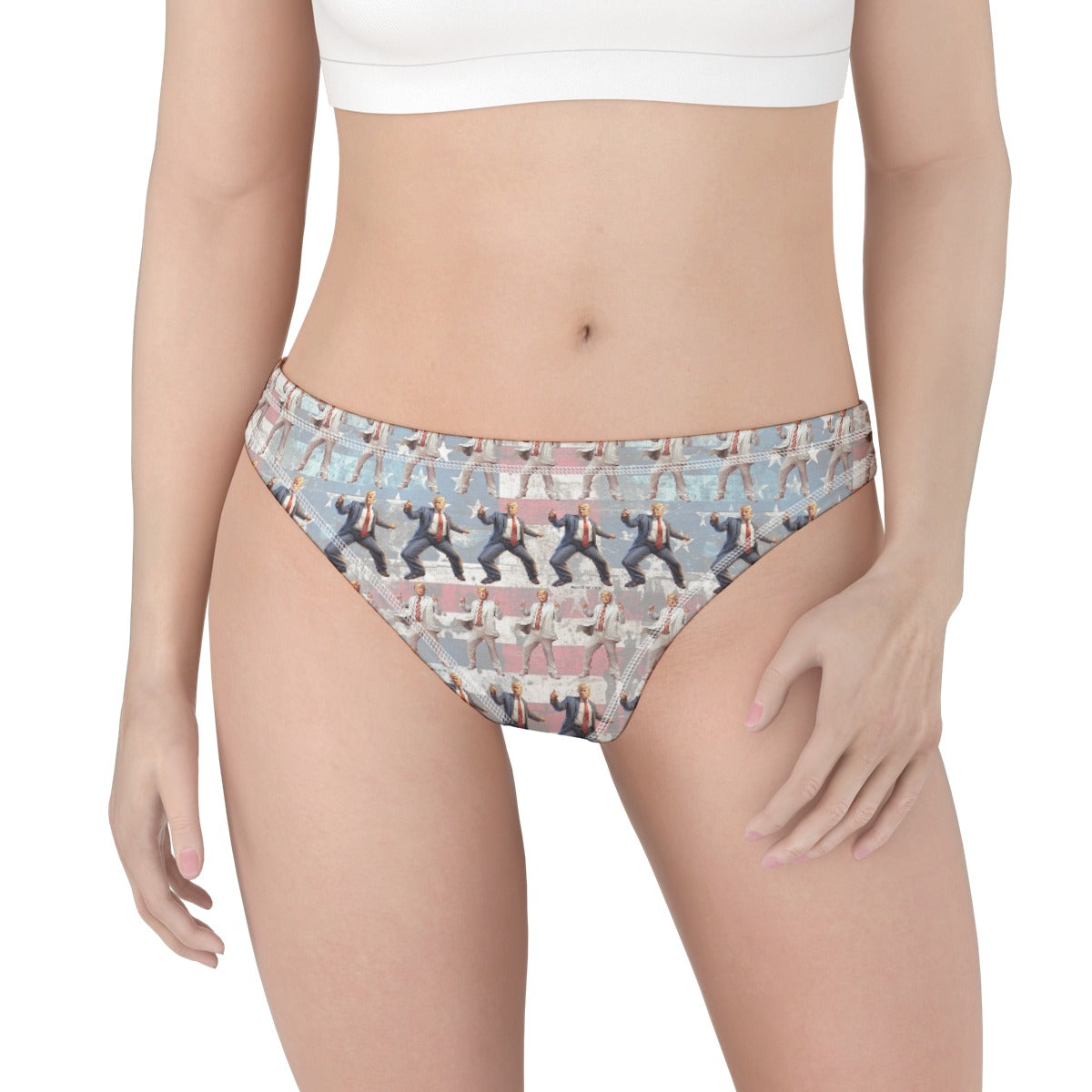 Donald Trump Women Polyester Thong Underwear, Panties, Panty, Underpants