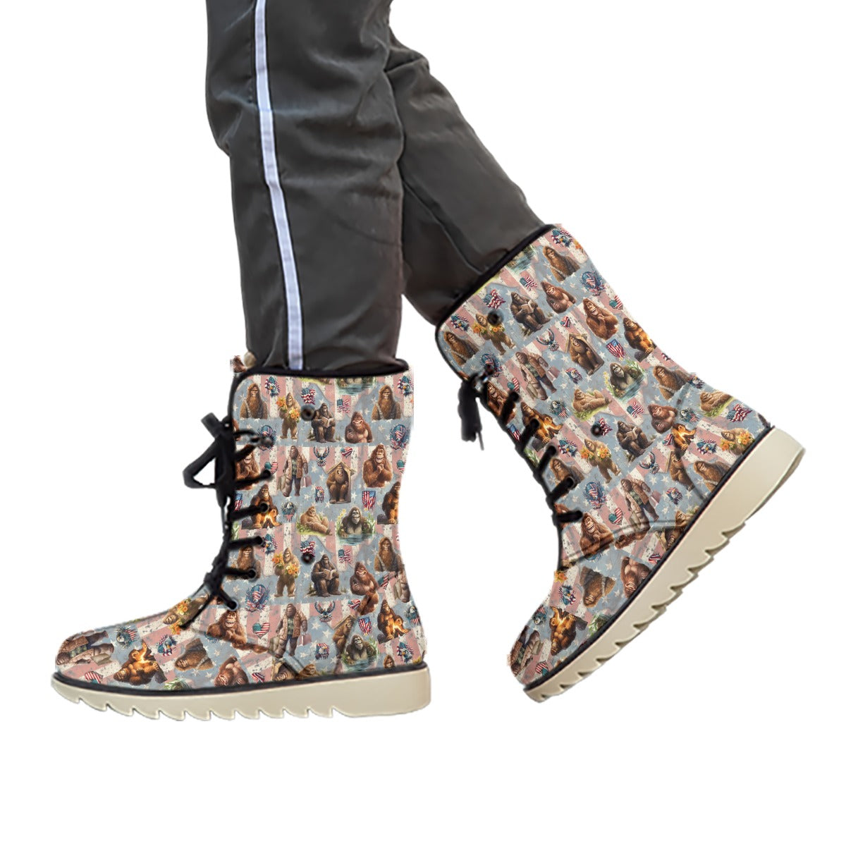 20 Bigfoot Sasquatch, Women’s Plush Velvet Lined Boots