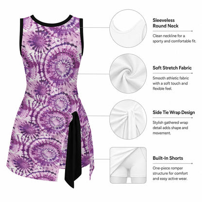 Girls Sports Romper 19 Tie Dye Designs
