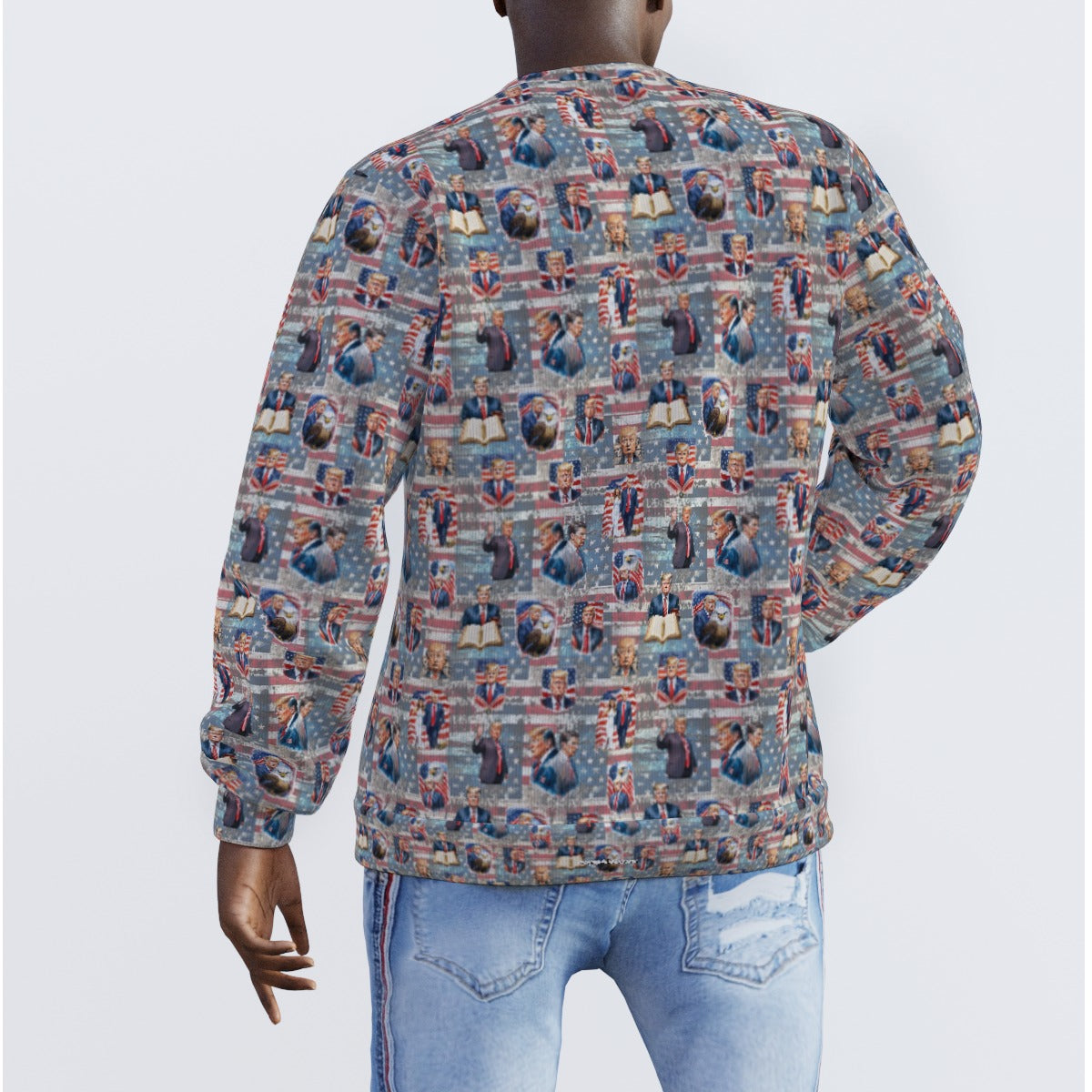 Donald Trump Poly Men's Sweater - 20 MAGA DEsigns, MAGA Sweater