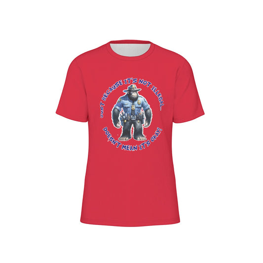 Bigfoot / Sasquatch "Just because it's..", Unisex Short Sleeve O-Neck Cotton T Shirt