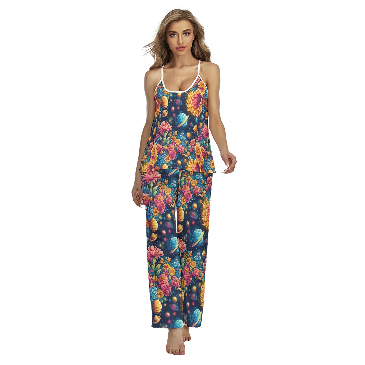 12 Galaxy, Outer Space Designs, Women's Cami Pajamas Set