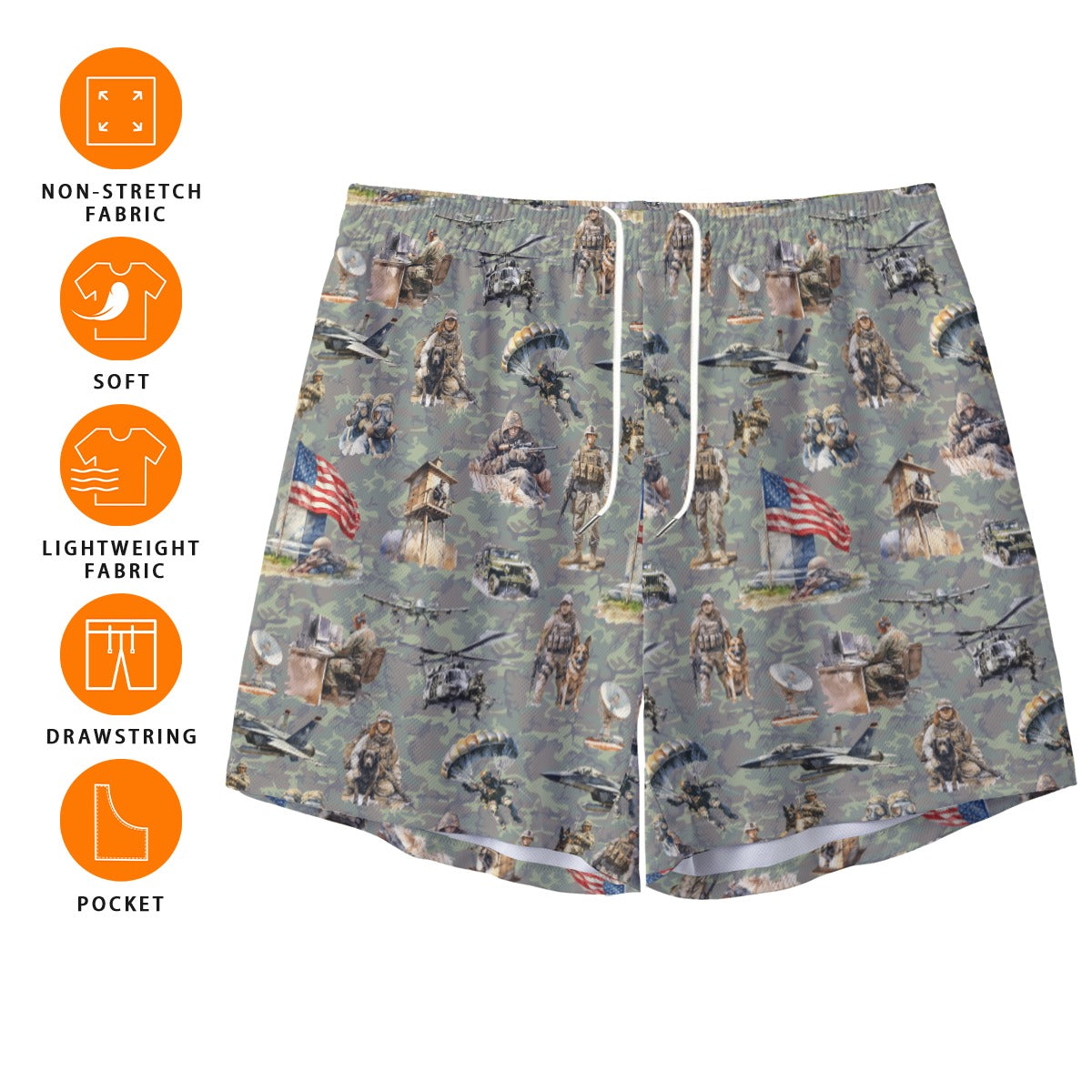 Mythical / Awesome Themed Men's Pocketed Shorts