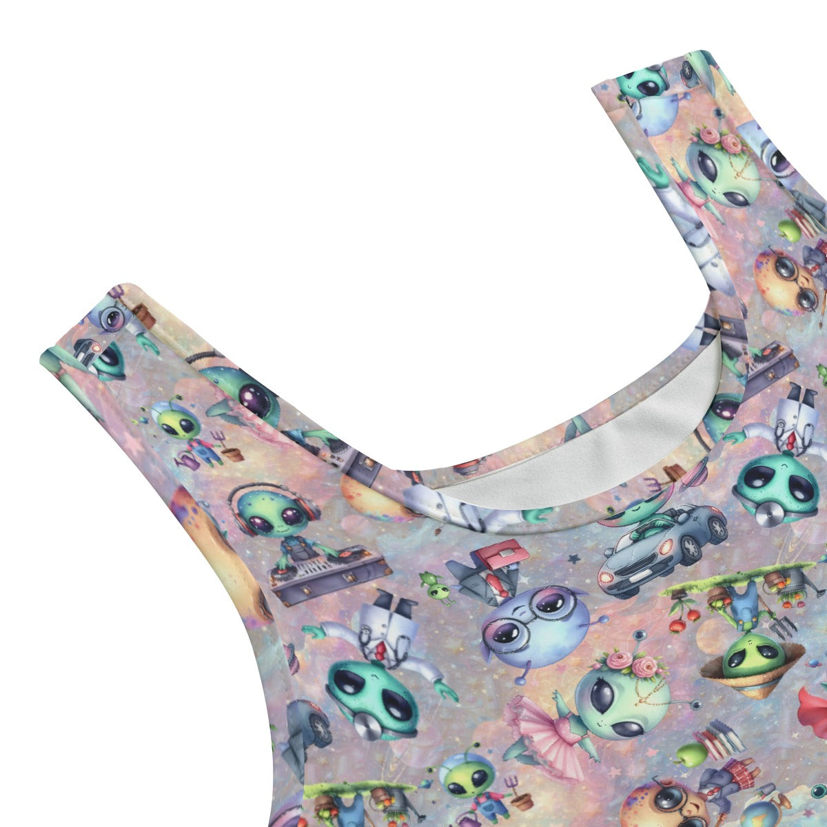 6 Alien Designs, Women’s 2 Piece Yoga Short Set