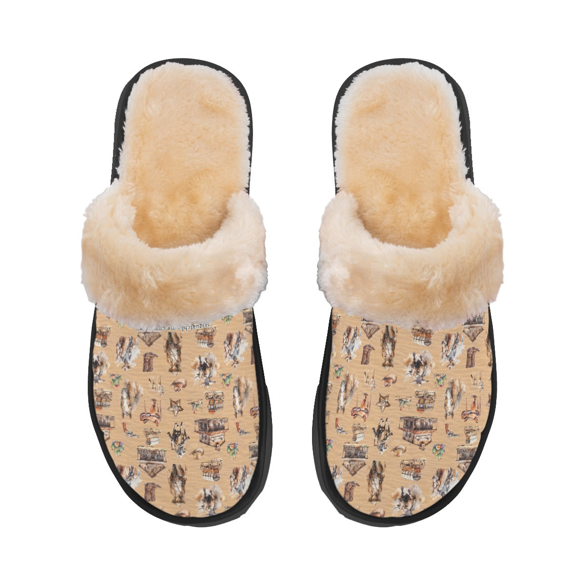 20 Misc Designs, Women’s Plush, Fluffy Slippers