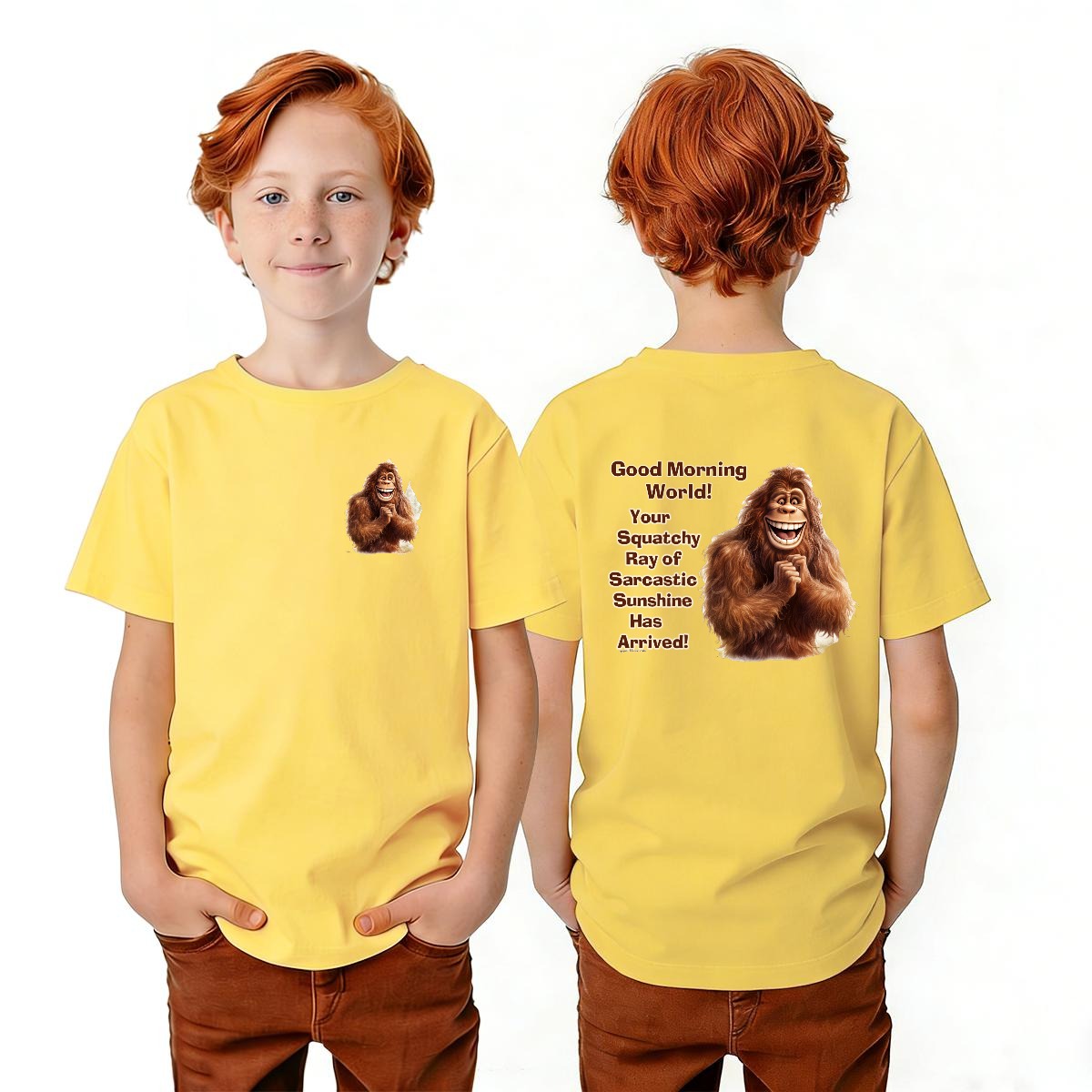 Bigfoot Sasquatch Designs, Kid’s Double Sided Gildan 5000B T Shirt