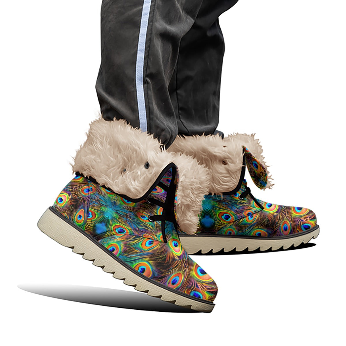 10 Psychedelic Designs, Women’s Plush Velvet Lined Boots