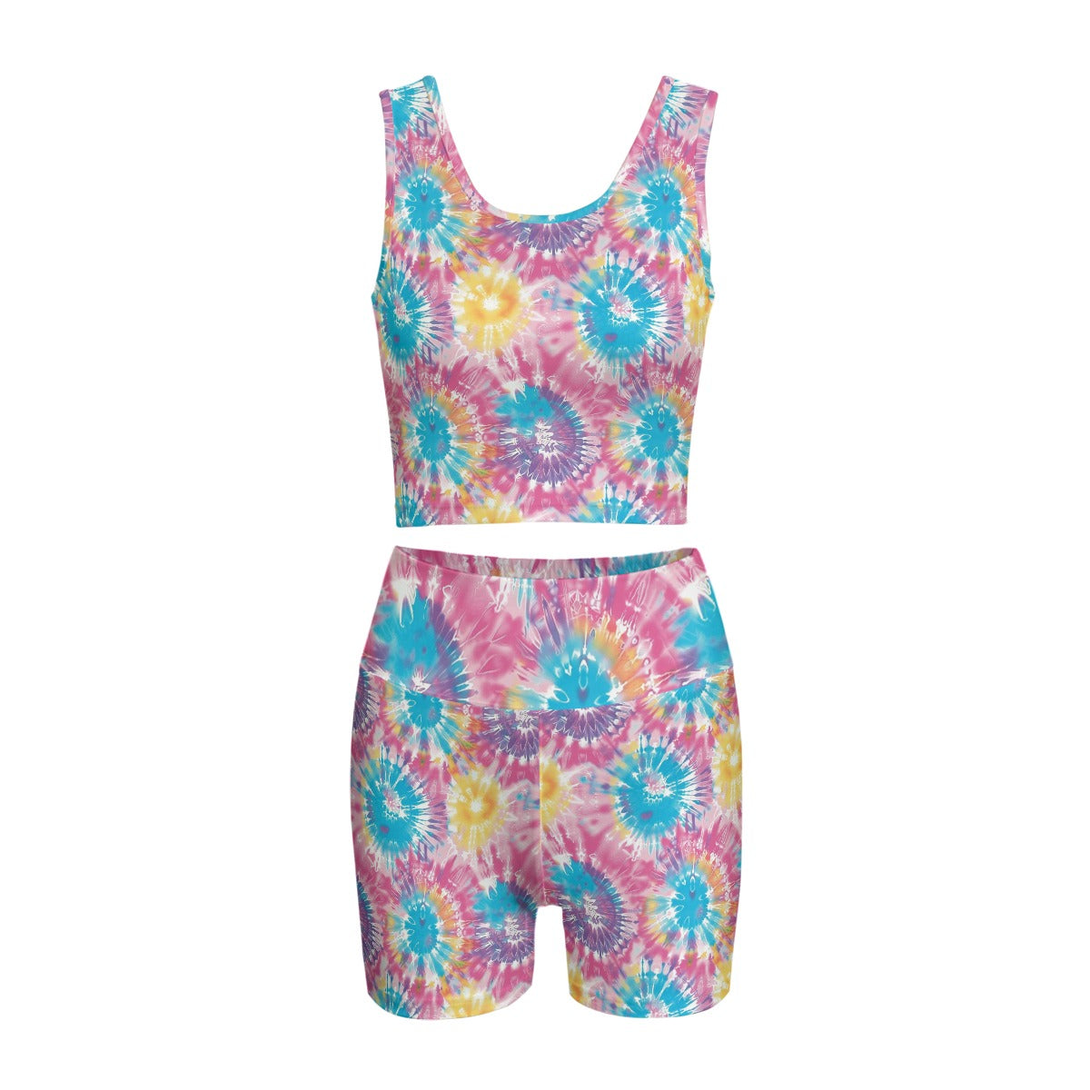 9 Tie Dye Designs, Women’s 2 Piece Yoga Short Set