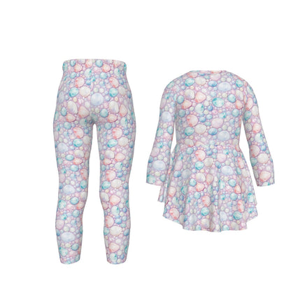 Moon Fairies, Girls 2 Piece Casual Suit, Outfit with Ruffle Shirt