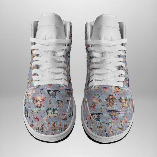 Amazing Designs - Mens high top, lace-up, leather shoes