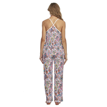 8 Patriot Designs, Women's Cami Pajamas Set, Dogs, Cats, Unicorns, Hippies, Eagles