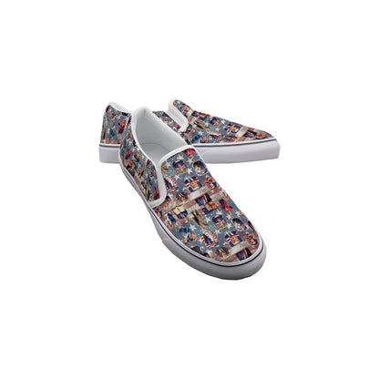 10 Donald Trump Designs, Men's Slip On Sneakers