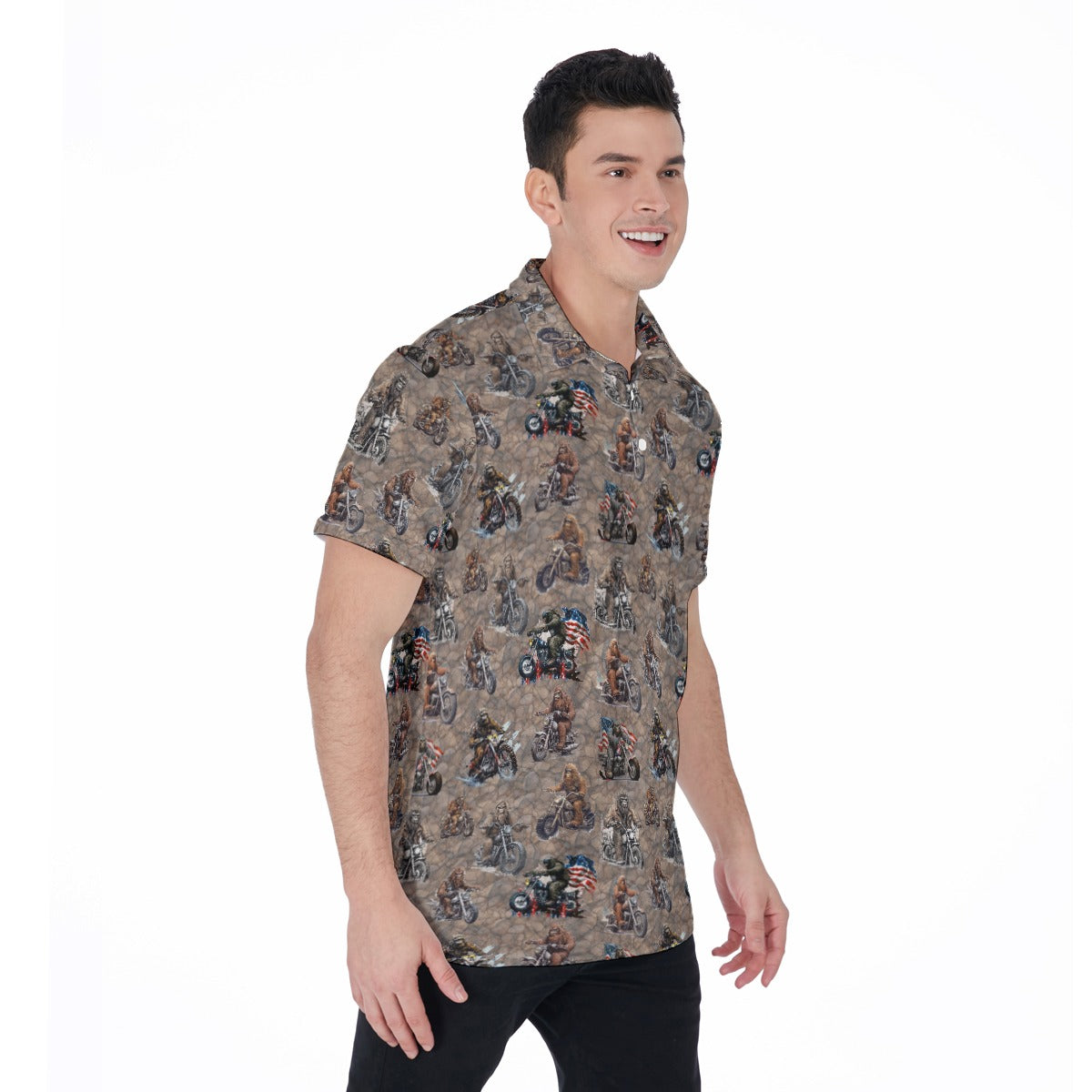 10 Bigfoot / Sasquatch Designs, Men's Polo Shirts