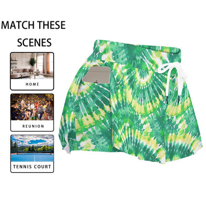 10 Tie Dye Designs, Women's Sport Skorts With Pocket