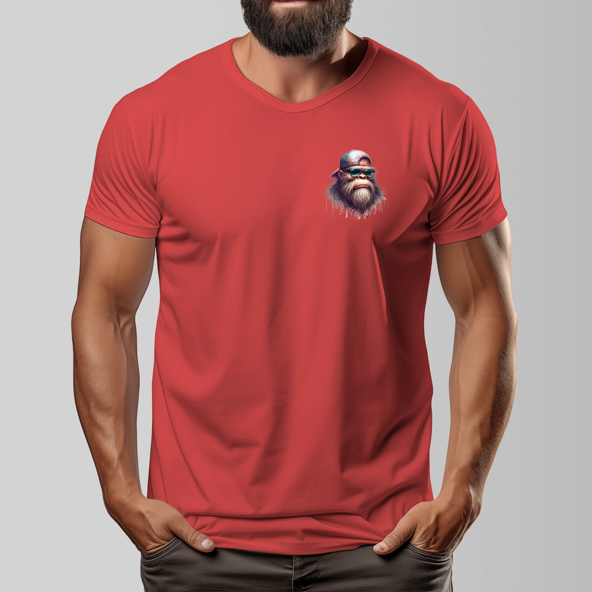 Bigfoot, Sasquatch "Disinformation" Cotton Short Sleeve Double Sided T-shirt