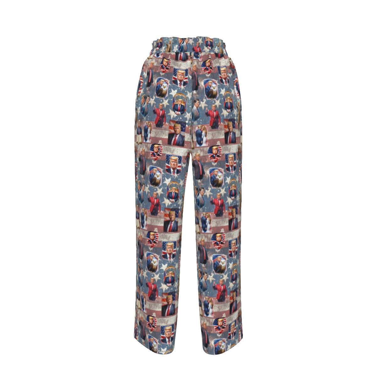 20 Donald Trump Design, Women’s Faux Silk Wide-Leg Pants
