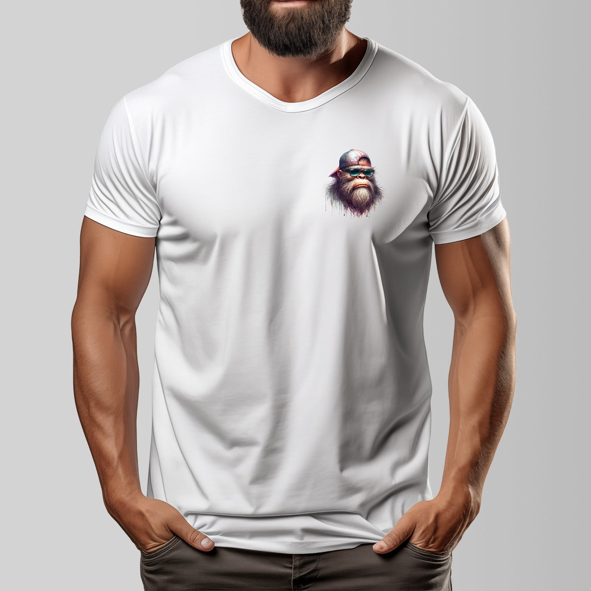 Bigfoot, Sasquatch "Disinformation" Cotton Short Sleeve Double Sided T-shirt