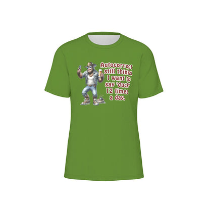 Bigfoot / Sasquatch "My autocorrect.", Unisex Short Sleeve O-Neck Cotton T Shirt