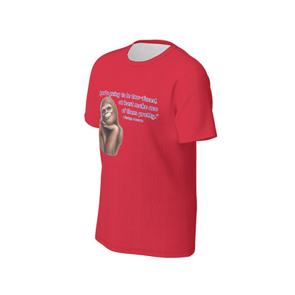 Bigfoot / Sasquatch "if you're going to be 2 faced", Unisex Short Sleeve O-Neck Cotton T Shirt