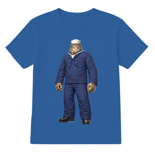 Bigfoot Sasquatch Navy ManGildan 5000  T-Shirt