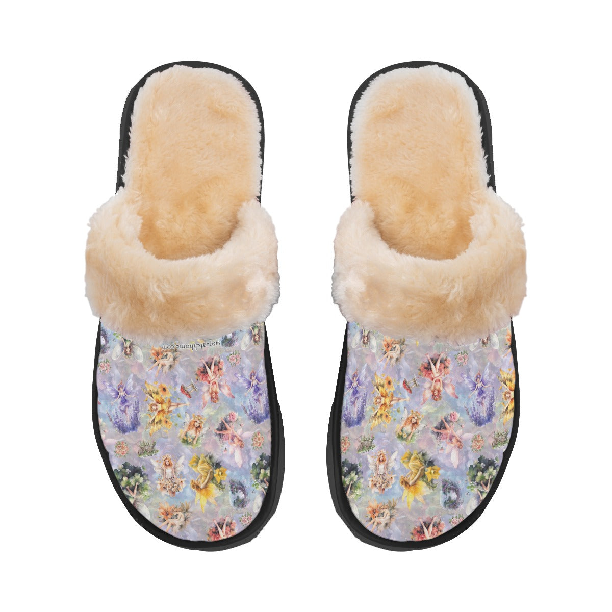 6 Fairy Designs, Women’s Plush, Fluffy Slippers
