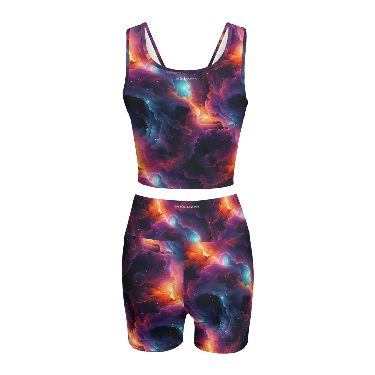 12 Galaxy / Outer Space Designs, Women’s 2 Piece Yoga Short Set