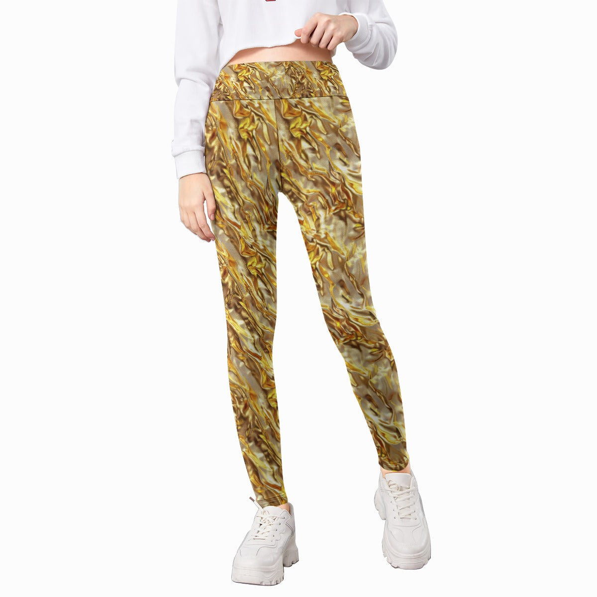 GOLD, All-Over Print Kid's Leggings