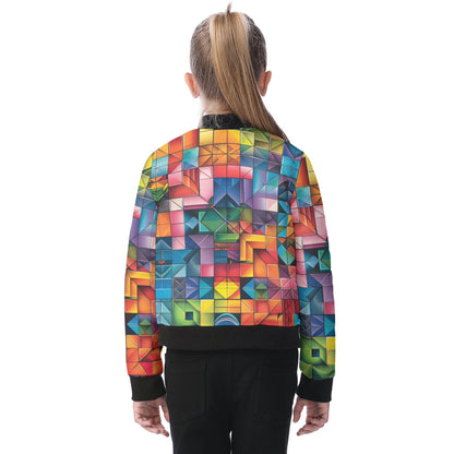 Kaleidoscope  Design, Kid’s Bomber Jacket