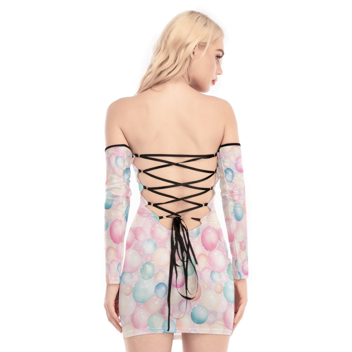 Fairy Themed, Women's Off-shoulder Back Lace-up Dress