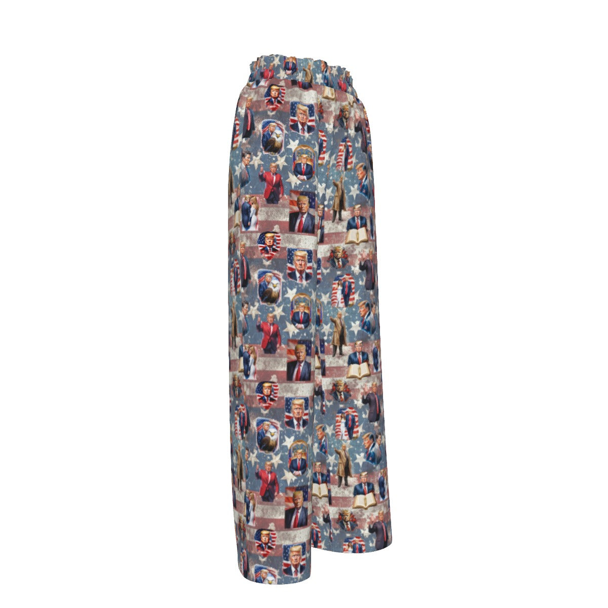 20 Donald Trump Design, Women’s Faux Silk Wide-Leg Pants