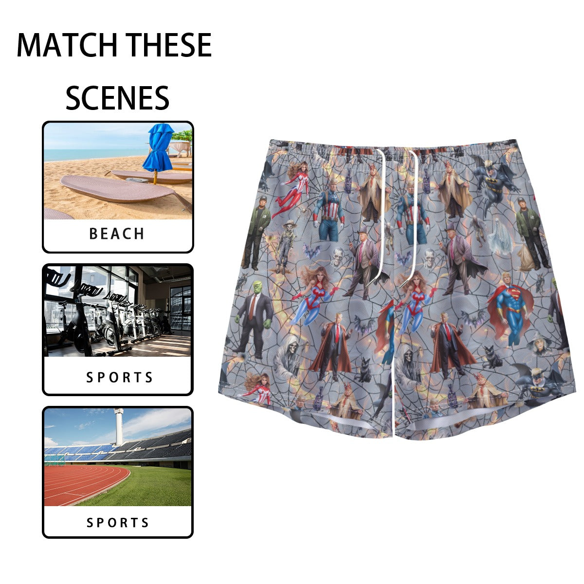 Trump Themed Men's Pocketed Shorts