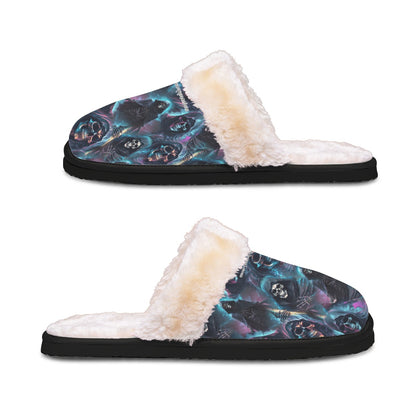 Grim Reaper, Men’s Plush, Fuzzy Slippers