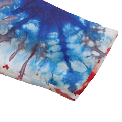 19 Tie Dye Designs,  Unisex Flannel Hooded bathrobe