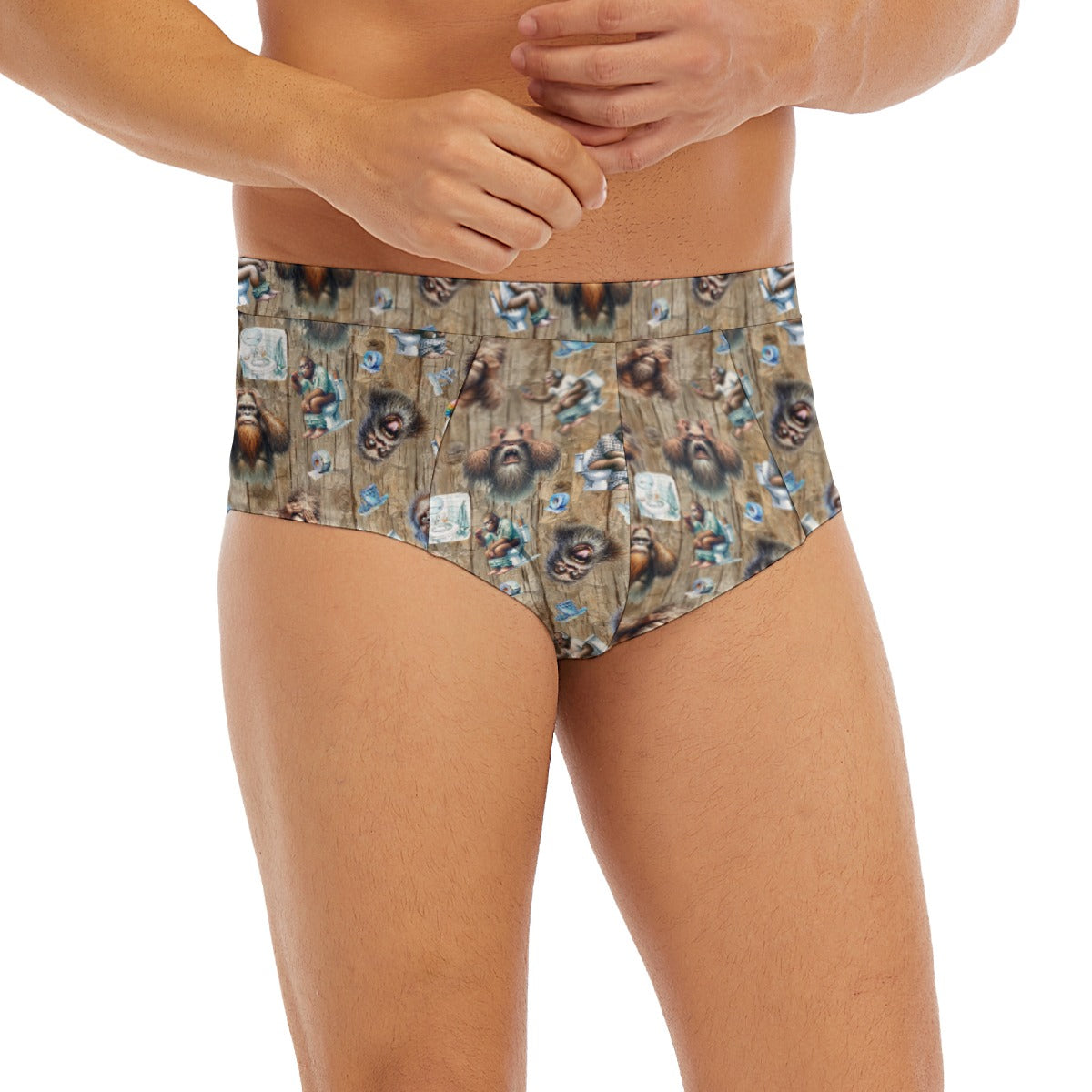 10 Bigfoot / Sasquatch Designs, Men’s Polyester Triangle, Low Rise Underwear