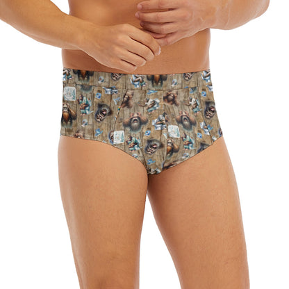 10 Bigfoot / Sasquatch Designs, Men’s Polyester Triangle, Low Rise Underwear
