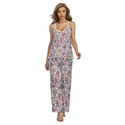 8 Patriot Designs, Women's Cami Pajamas Set, Dogs, Cats, Unicorns, Hippies, Eagles