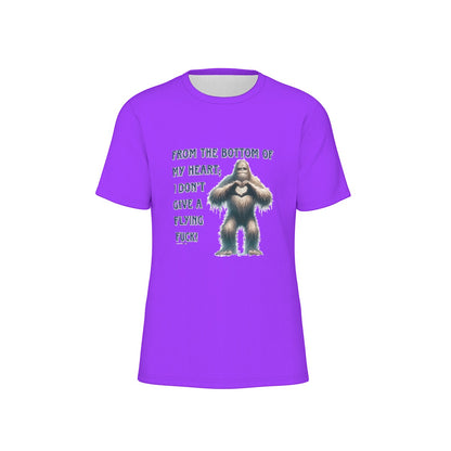 Bigfoot / Sasquatch "From the bottom of my heart..", Unisex Short Sleeve O-Neck Cotton T Shirt