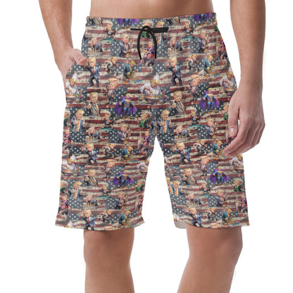 10 Donald Trump Designs, Men's Casual Shorts, MAGA Shorts (Set 2 of 2)