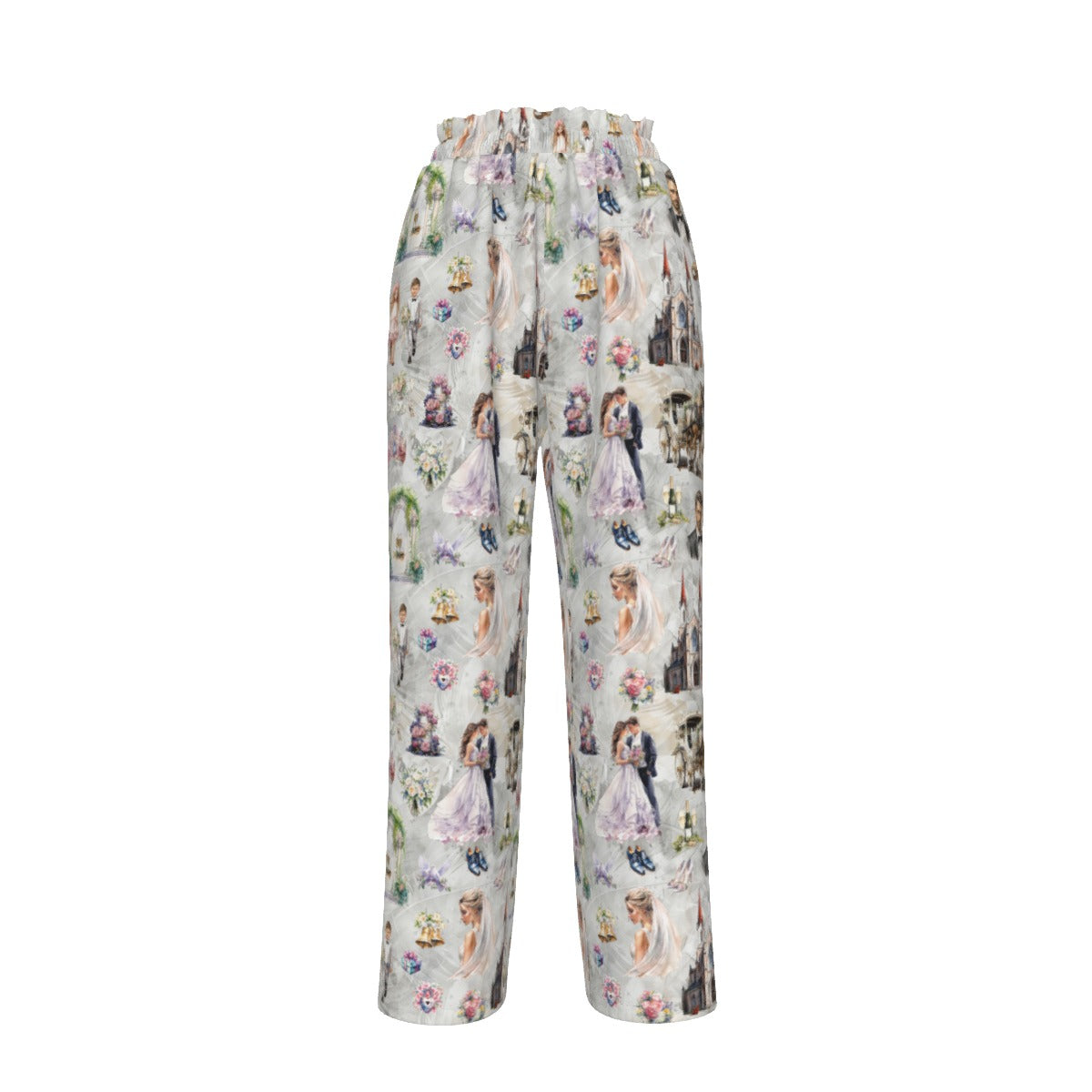 20 Misc Designs, Women’s Faux Silk Wide-Leg Pants