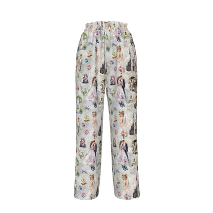 20 Misc Designs, Women’s Faux Silk Wide-Leg Pants