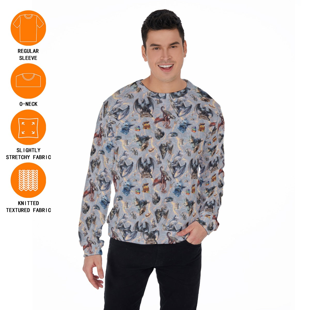 20 Misc Designs, Men’s Polyester Thickened Sweater