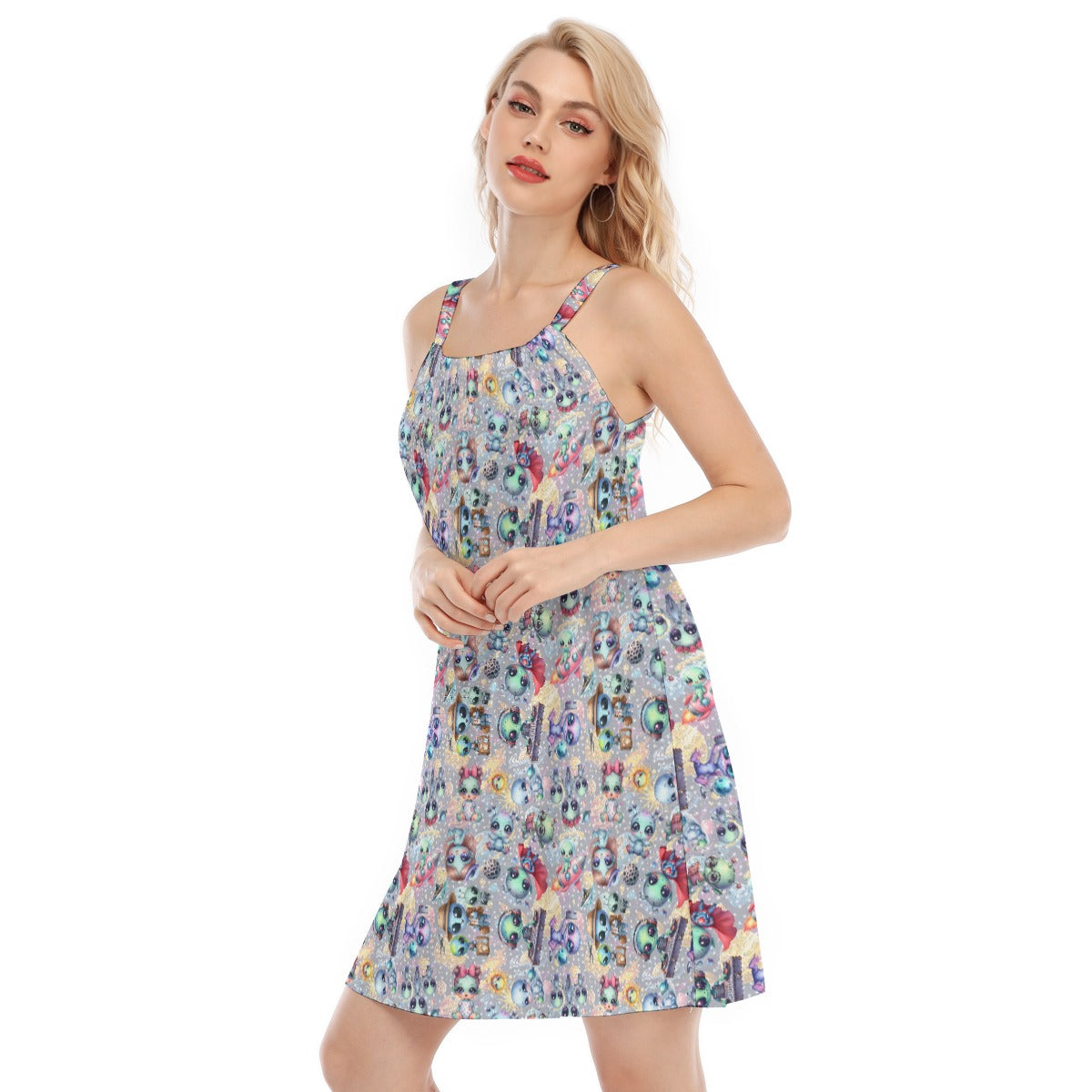 6 Alien Designs, Woman’s Sleeveless Cami Dress